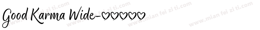 Good Karma Wide字体转换